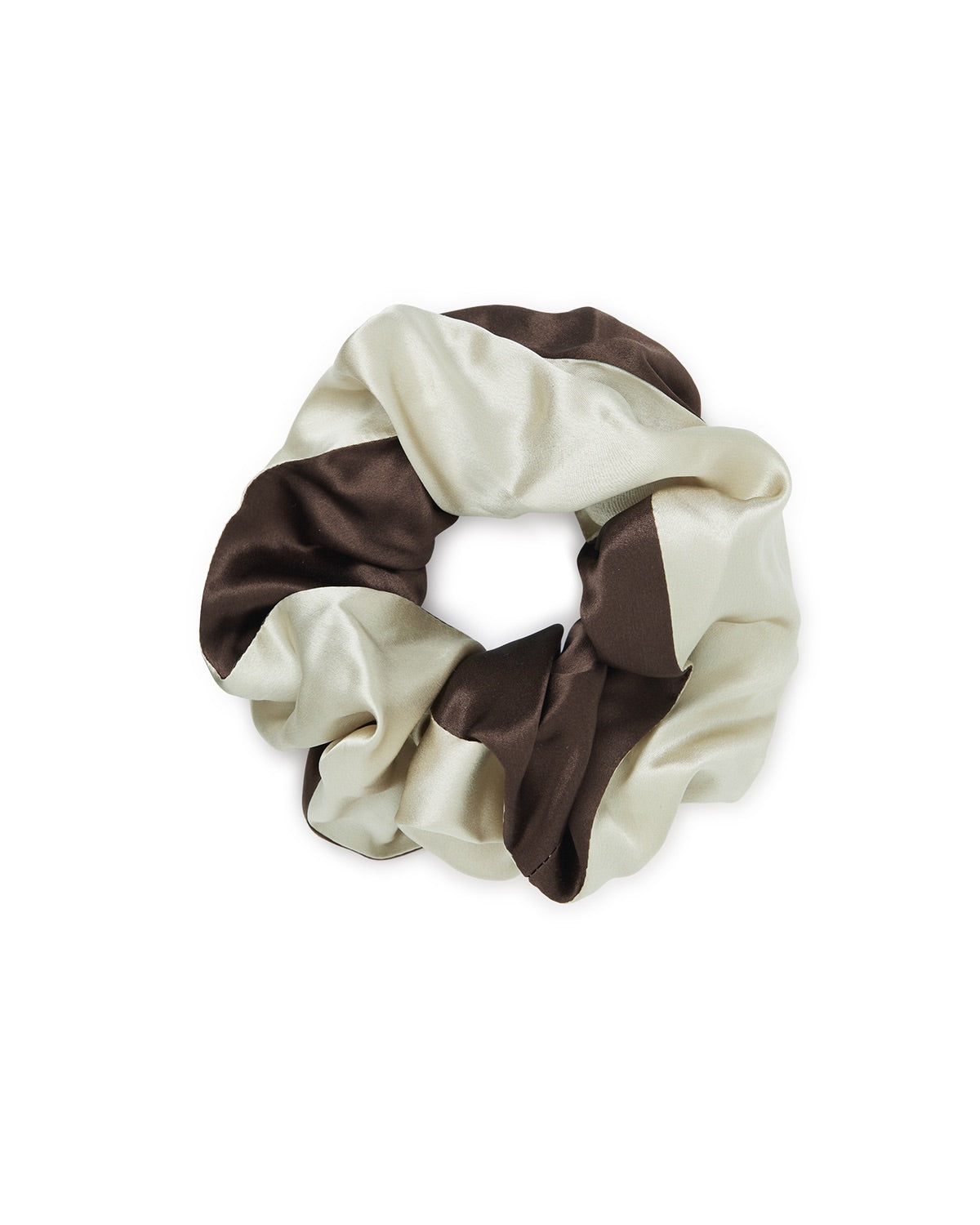 Silk Scrunchie – Sand / Brown Soil