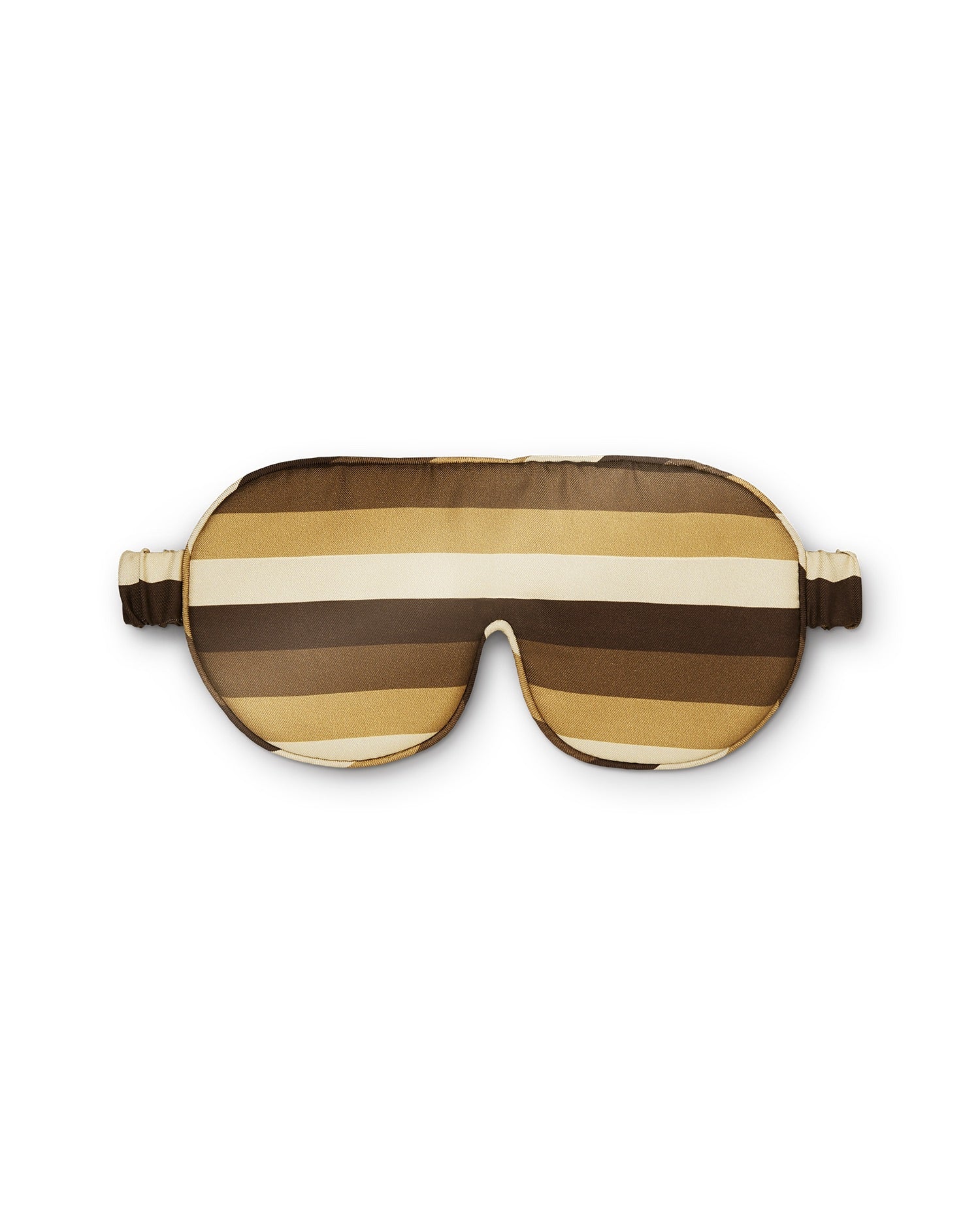 Silk Sleep Mask – Lepus Camel / Brown Stripe
