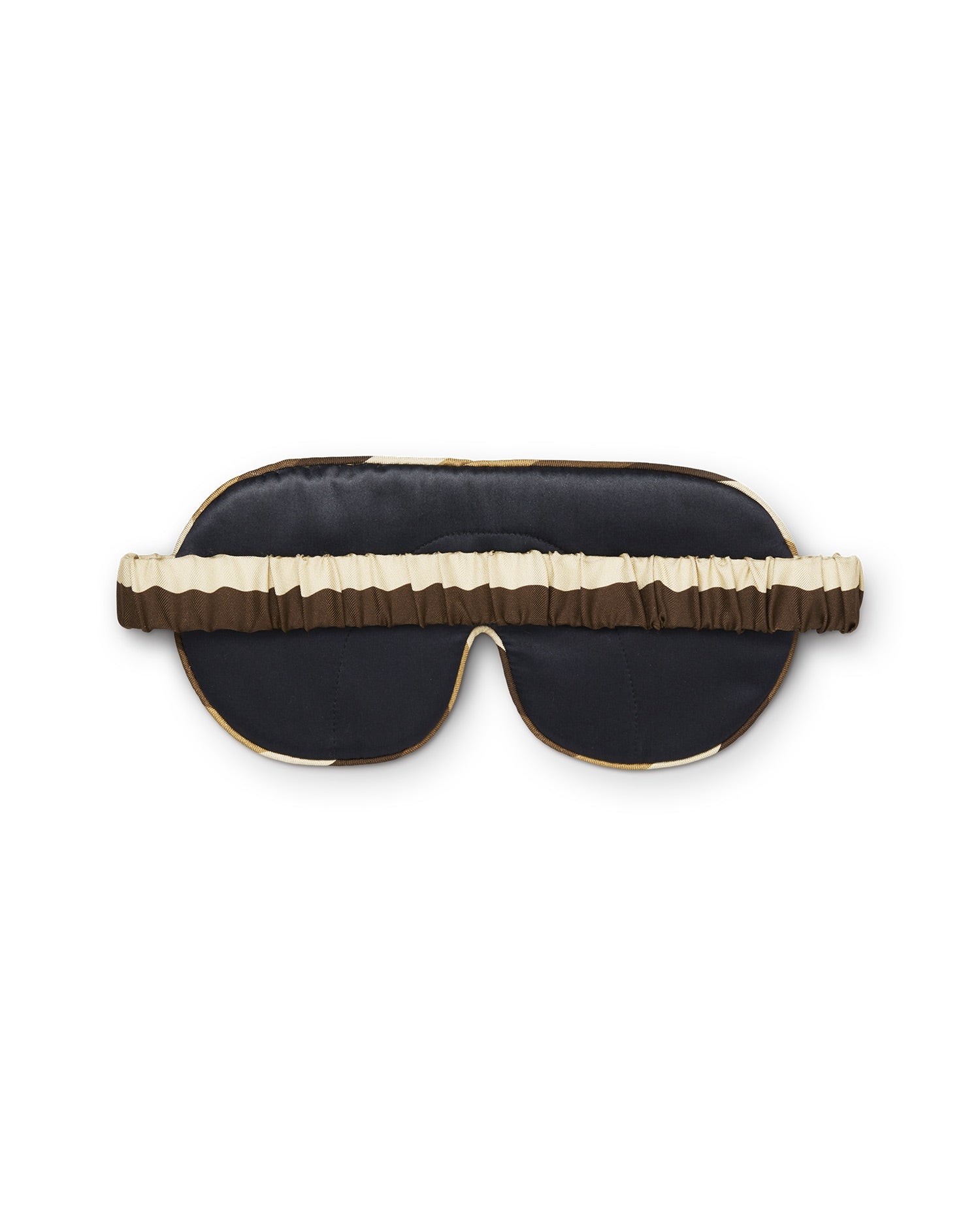 Silk Sleep Mask – Lepus Camel / Brown Stripe