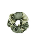 Silk Scrunchie – Dusty Green / Spring Green – Large
